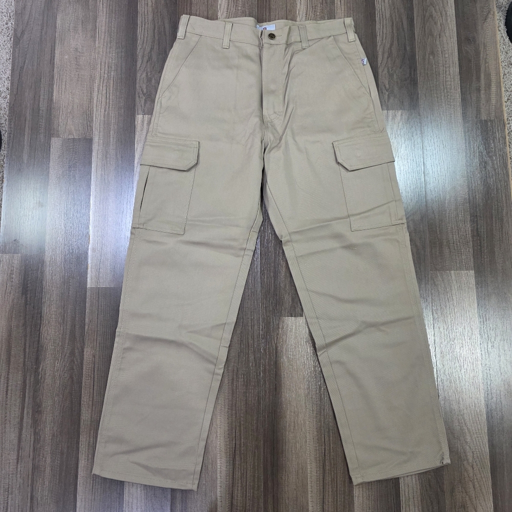 Tyndale Ultra Soft Khaki Durable Flame Resistant Utility Cargo Work Pants. 34